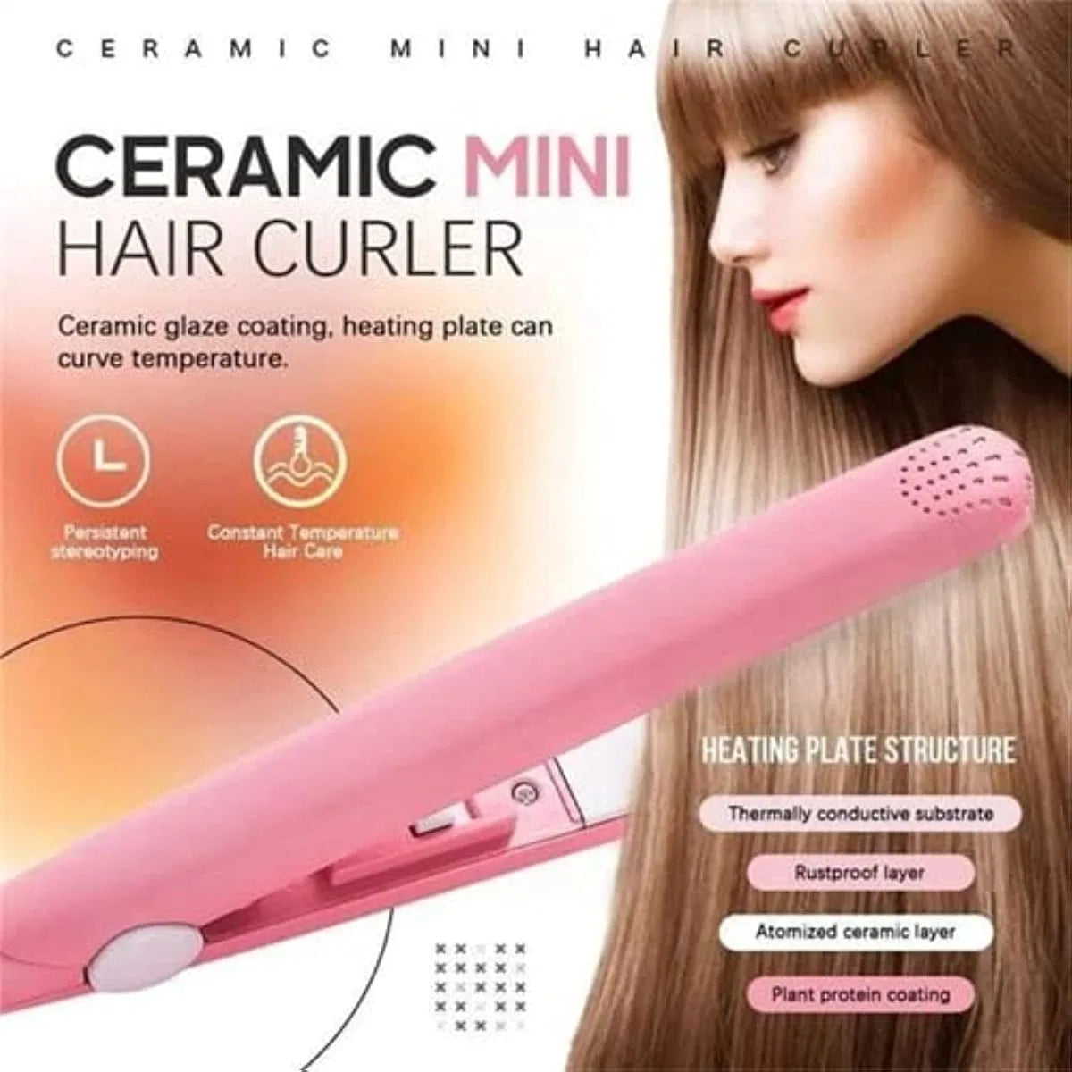 Mini Hair Straightener, Travel Size Portable