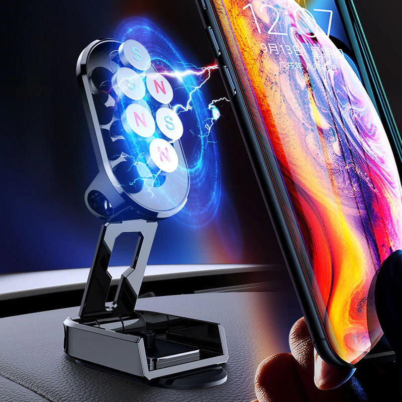 🔥 Alloy Folding Magnetic Car Phone Holder